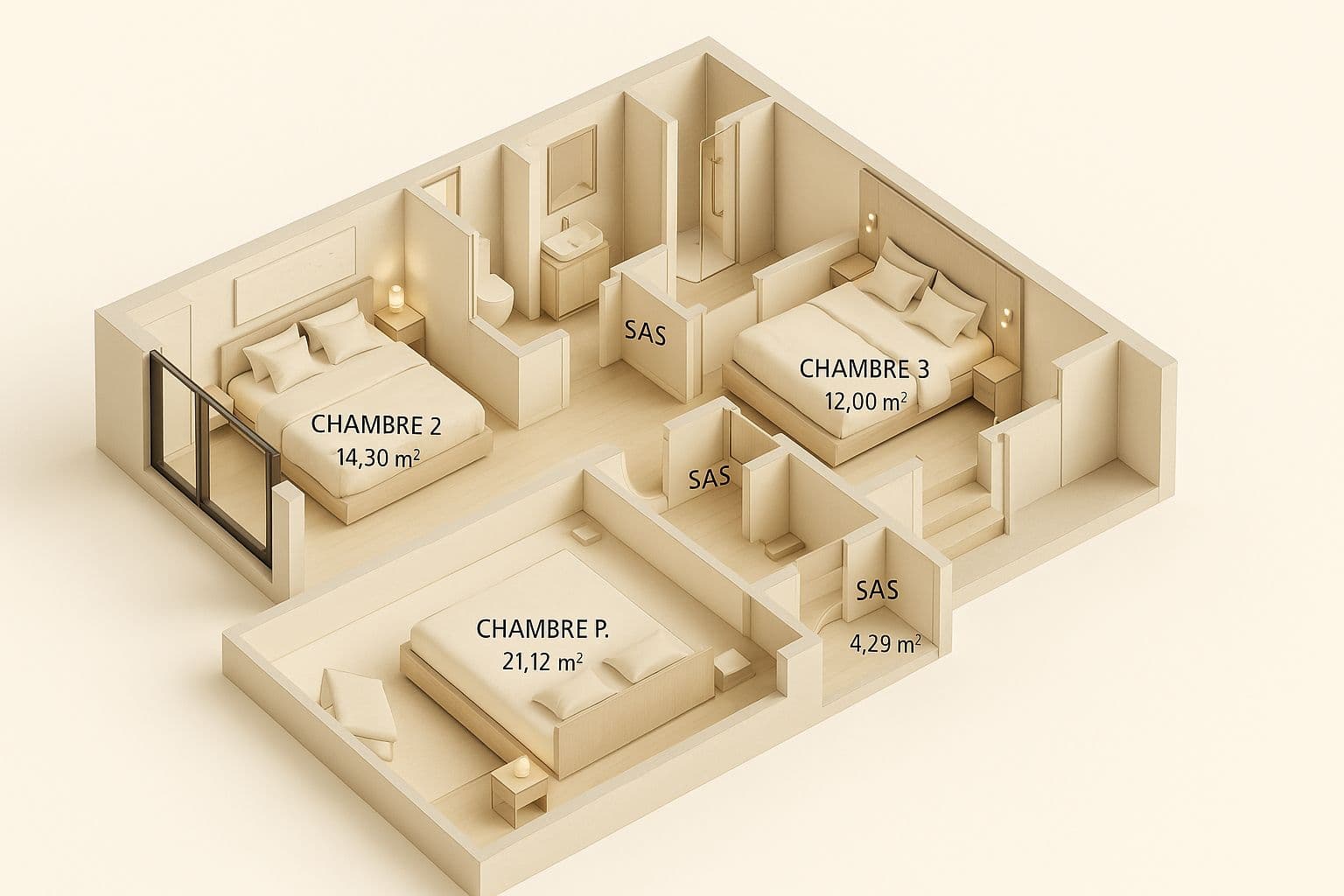 Appartement F4 Riviera World Suites